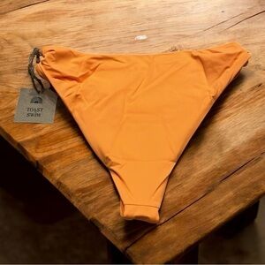 Free People × Toast Swim Signature Cinch Bikini Bottom Nectarine XS, NWT